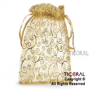 BOLSA ORGANZA ORO 20X25 ARABESCO HS3973-7 x 1